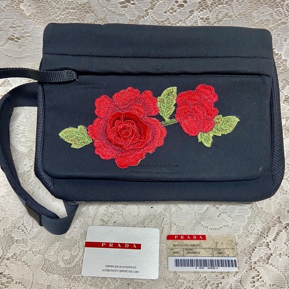 Prada Black Nylon Sports Hand Bag 10in x 8in x 5in - Picture 14 of 16